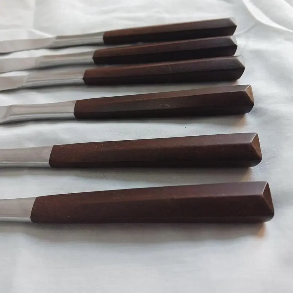 Lot of 6 MCM Woodwind Japan Stainless Butter Knives